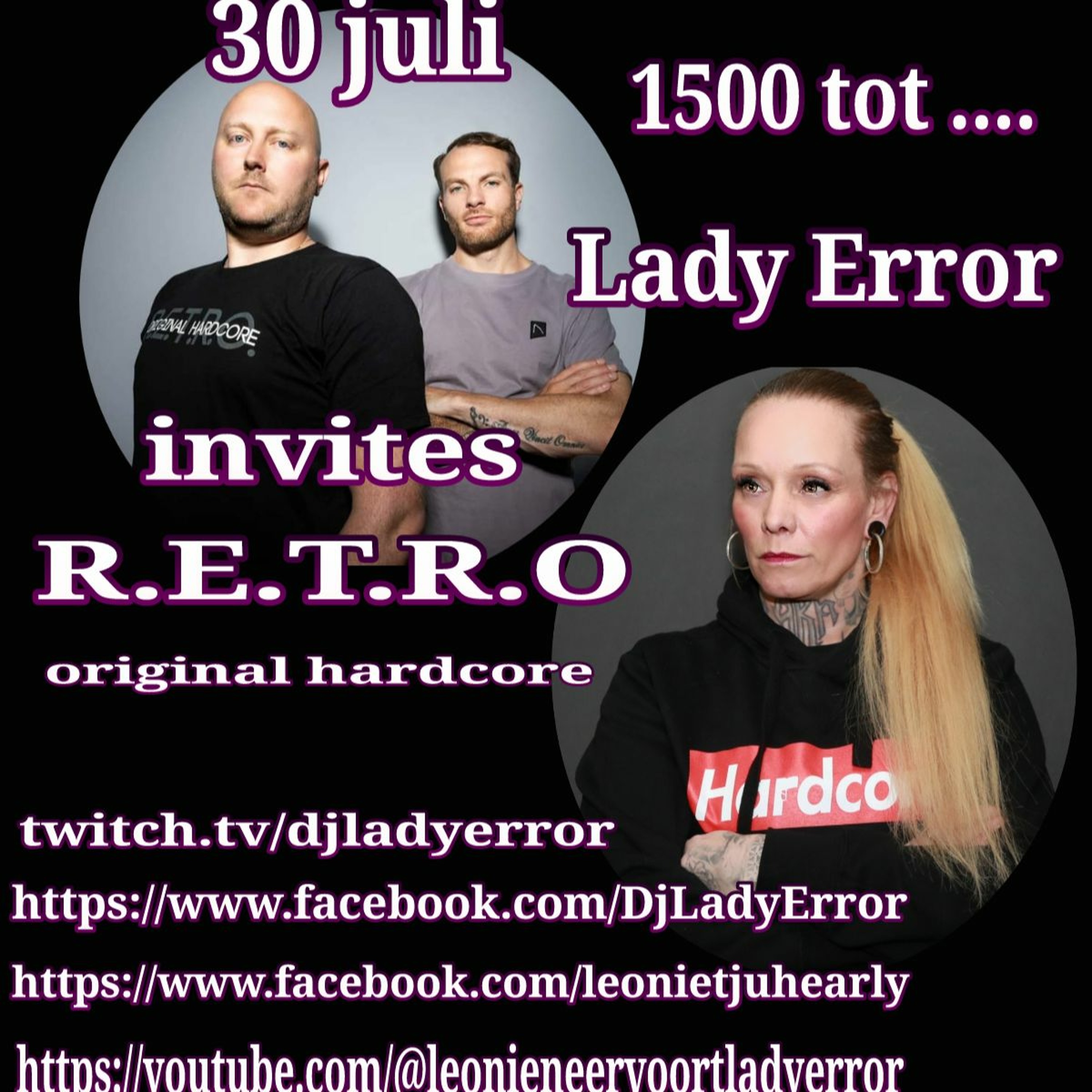 Lady Error meets R.E.T.R.O. original hardcore episode artwork