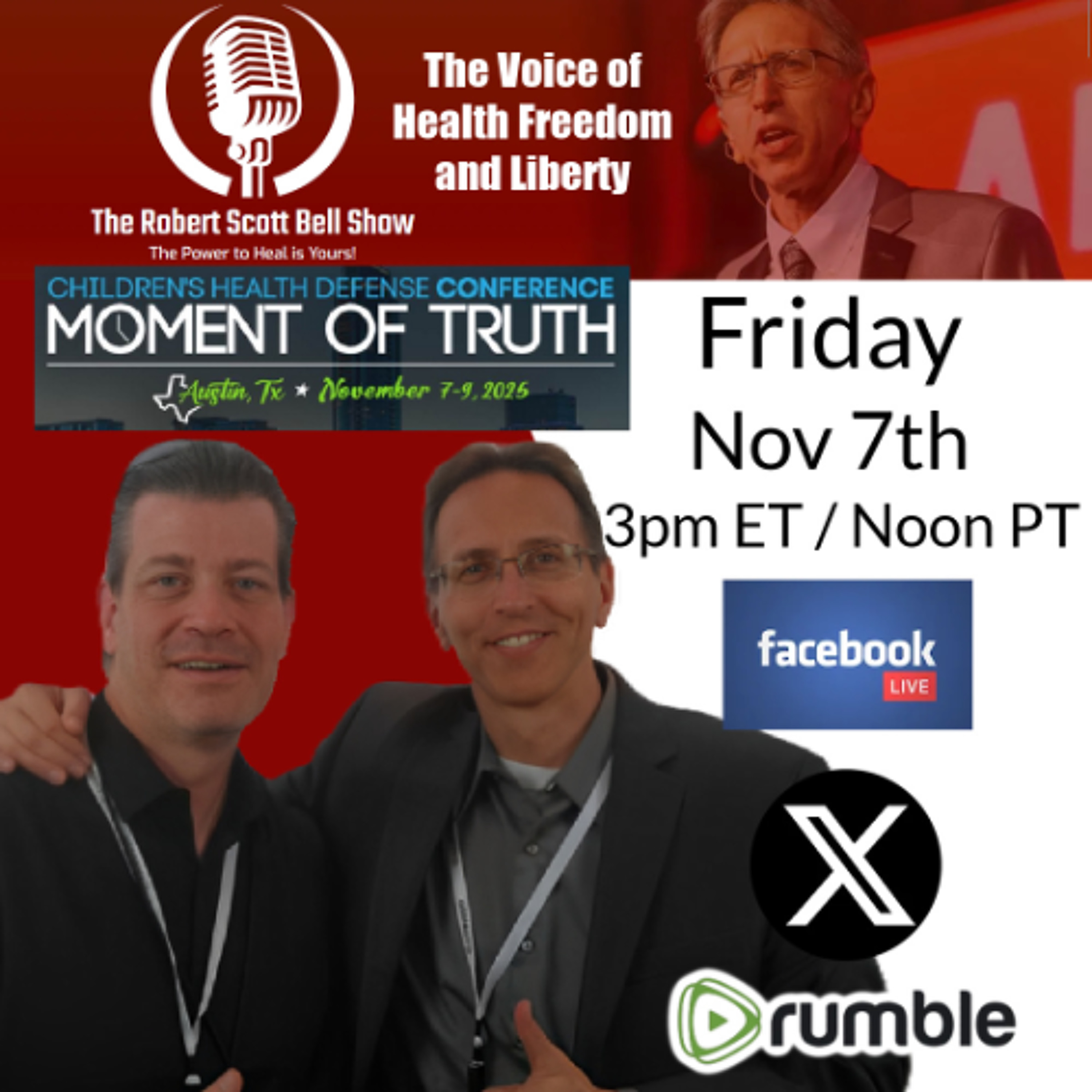 Live From CHD Austin Texas, Kids Triple Vaccinated, Blood Sugar and Autism, Candy Fed to Cows, Nutrition Reform - The RSB Show 11-7-25