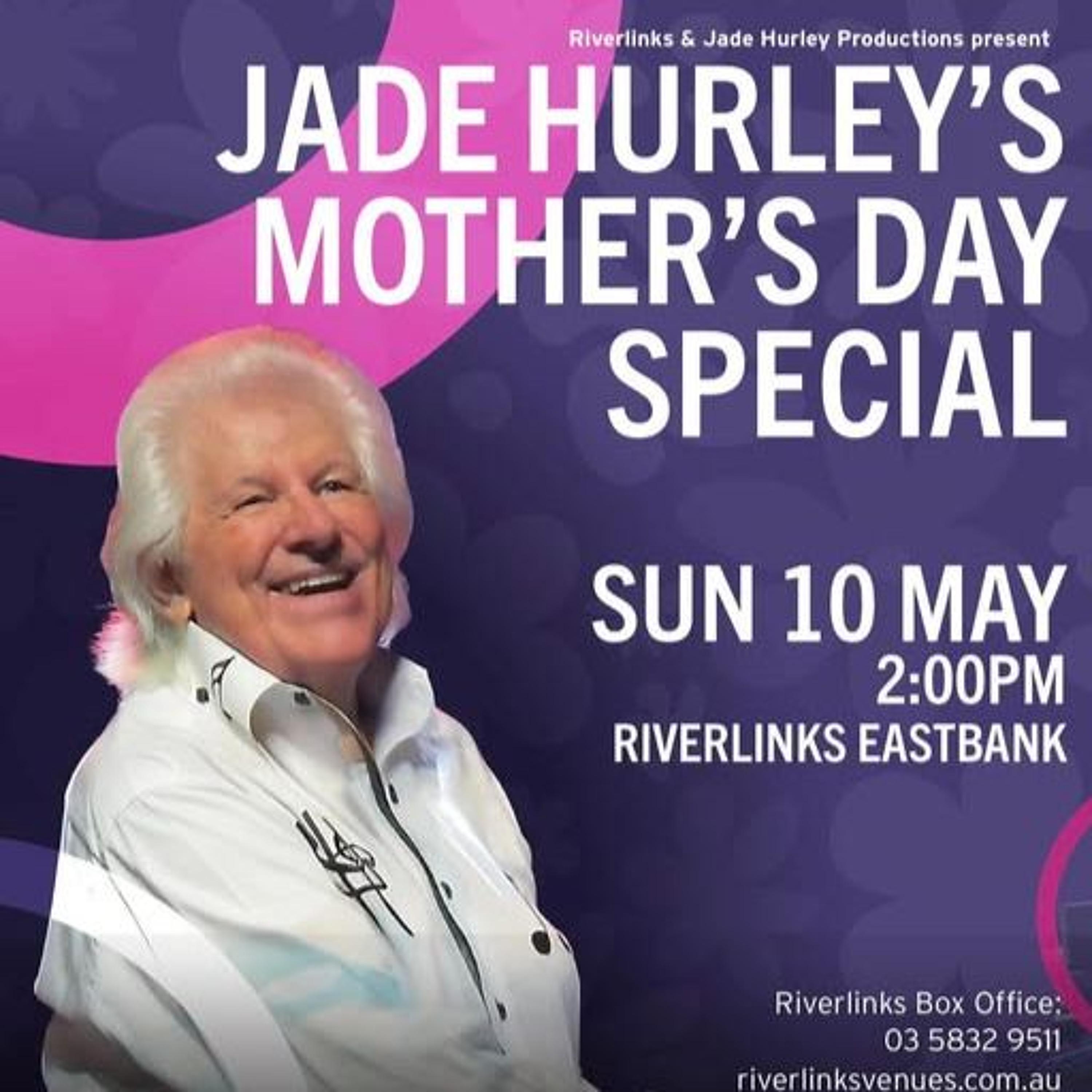 Jade Hurley ahead of his Mother's Day Special Show coming to Shepparton