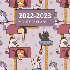 Get PDF 2022-2023 Monthly Planner: 2 year Lovely Cats calendar monthly planner , January 2022 to Dec