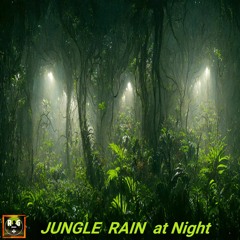 Rain Sounds in Jungle or Rainforest at Night, Noise of Insects and Frogs In Background