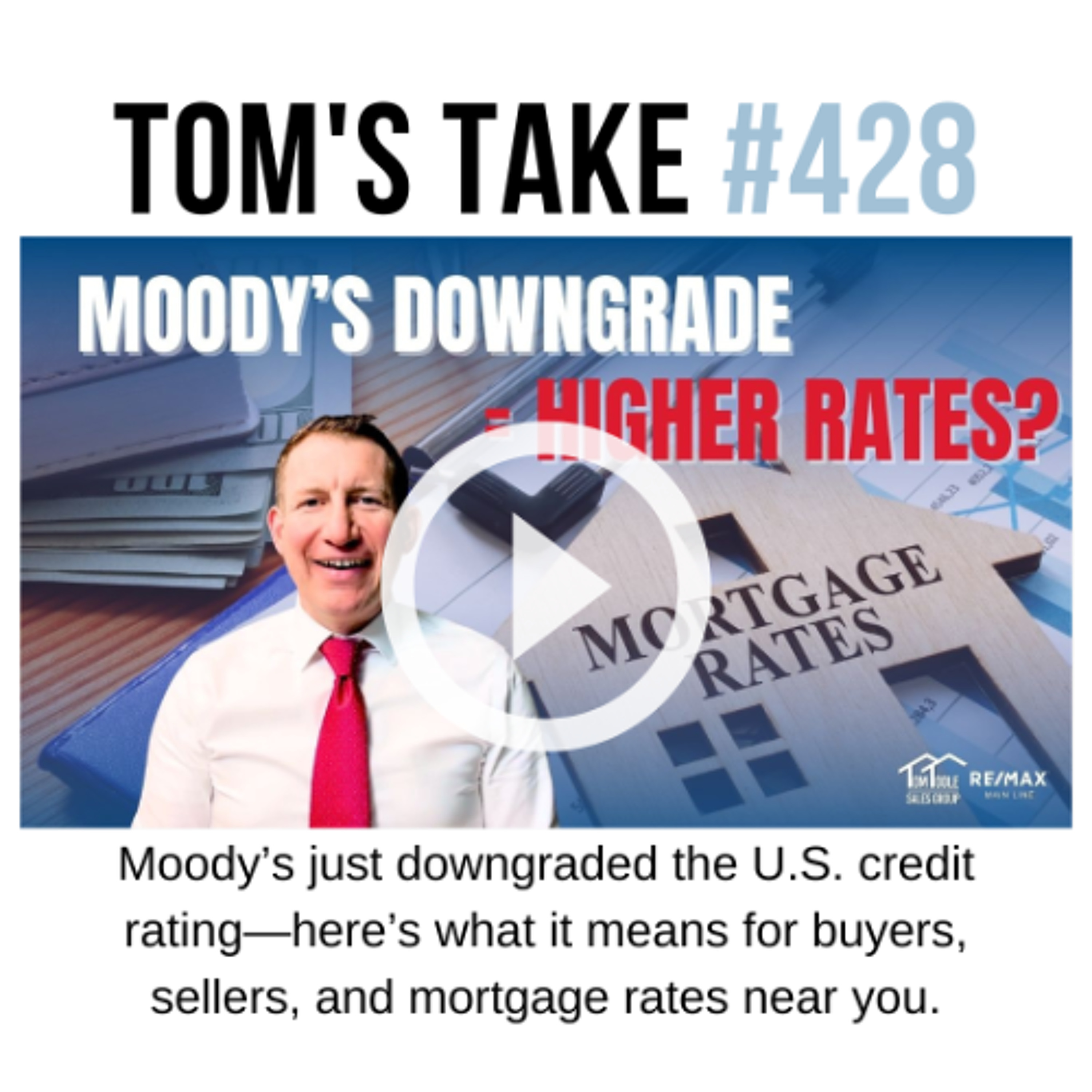 Moody’s Downgrades U.S. Credit: What It Means for Mortgage Rates & the Housing Market | Tom’s Take 428 episode artwork