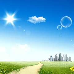 blue sky & city