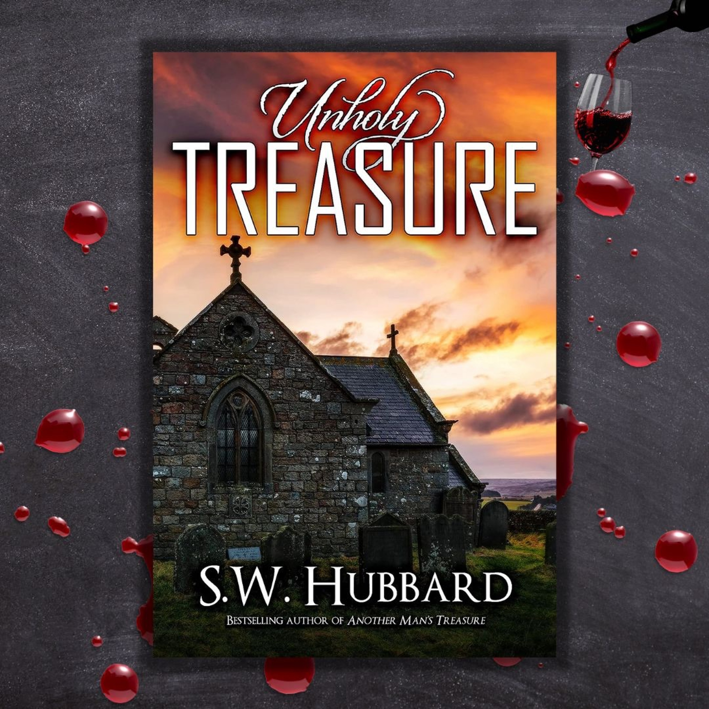 cover of episode S W  Hubbard & UNHOLY TREASURE With Pamela Fagan Hutchins On Crime & Wine