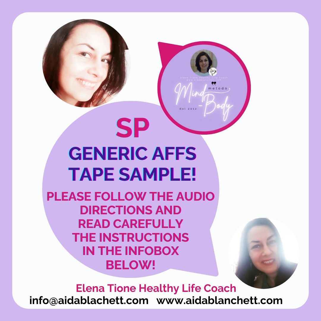 SP GENERIC AFFS TAPE SAMPLE (FINAL EDIT) | Elena Tione Healthy Life Coach