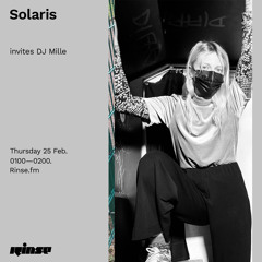 Solaris invites DJ Mille - 25 February 2021