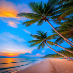 Swaying Palms and Smiling Tides