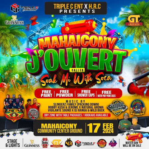 MAHAICHONY JOUVERT CALLED SOAK MI WITH SOCA, 17TH FEB PROMO CD BY BOBBY KUSH & JEROME