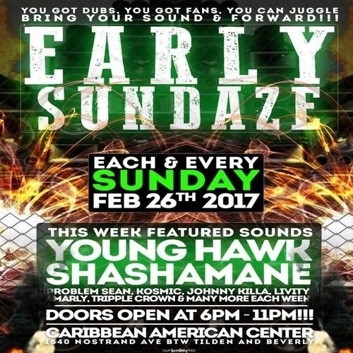 Young Hawk/ XLR/ Shashamane/ Ambassador 2/17 (Early Sundaze)