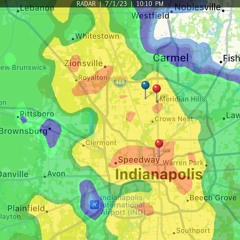 Storm passing through Indianapolis 7-1-23