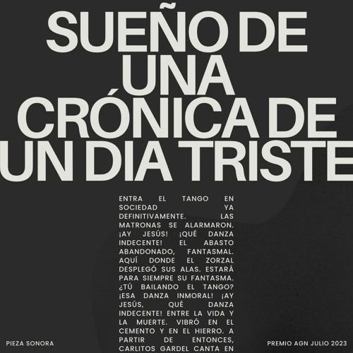 Sueño De Una Crónica De Un Dia Triste
