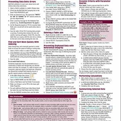 Open PDF Microsoft Access 2016 Intermediate Quick Reference Guide - Windows Version (Cheat Sheet of