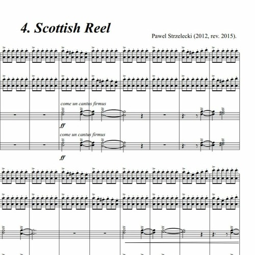 Pawel Strzelecki: 4. "Scottish Reel" (rev. Livorno 2015 version) [String Quartet No. 2 (2012)].