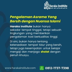 Info Homestay Pesantren Mahasiswa UNISMA, Hub 0812-1737-7398, Haraka Institute