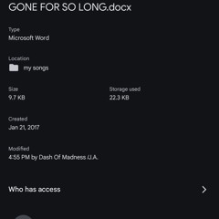 Gone For So Long / written by Dash Of Madness