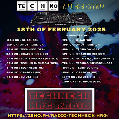 Techno Tuesday - Techneck NRG Radio 18.02.25