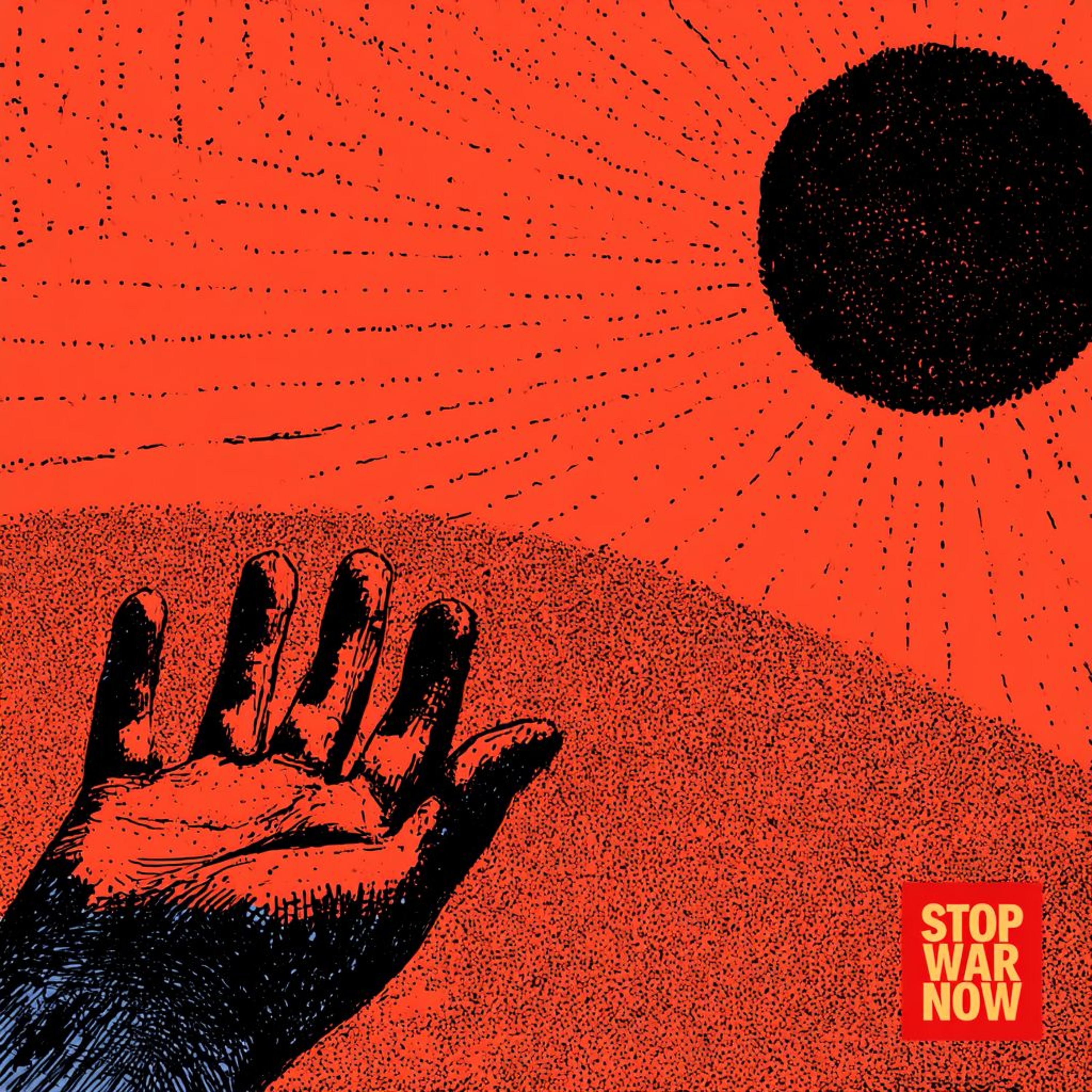 STOP. WAR. NOW. episode artwork