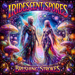 Iridescent Spores Brushing Strokes