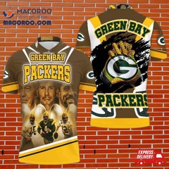 Green Bay Packers Qbs Bart Starr 15 Brett Favre 4 Aaron Rodgers 12 For Fans 3D Polo Shirt