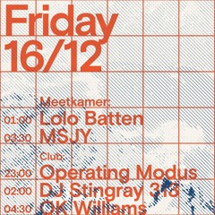 Operating Modus DJ-set @ De School | 16-12