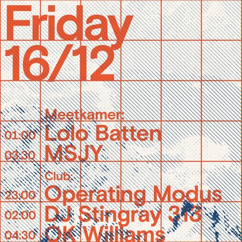 Operating Modus DJ-set @ De School | 16-12