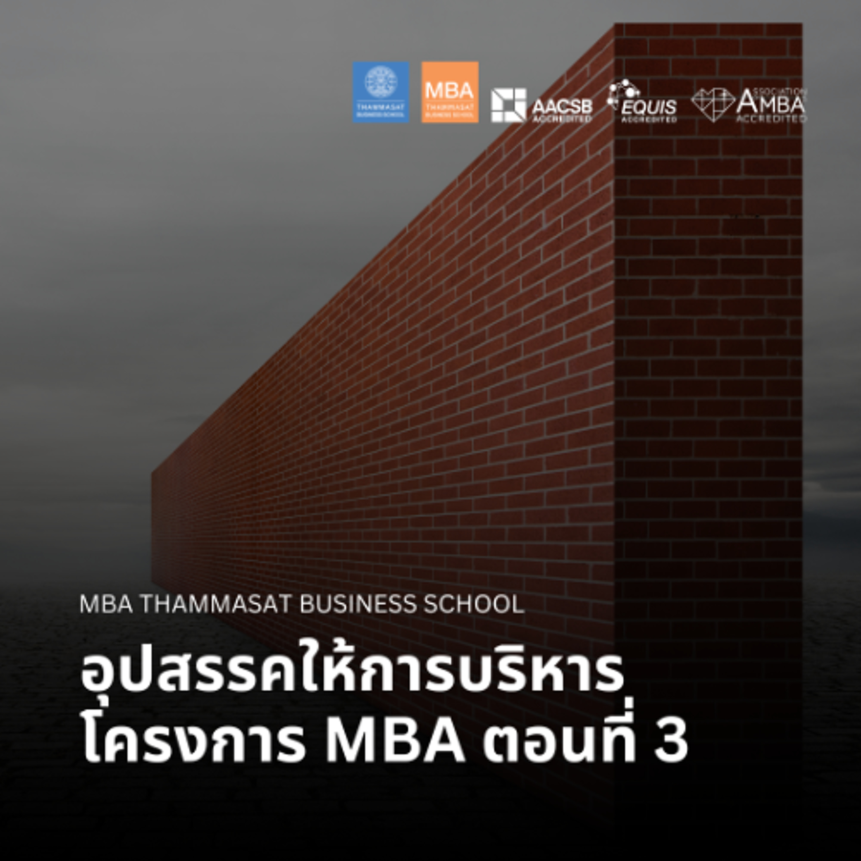 EP 2878 (MBA 176) อุปสรรคให้การบริหารโครงการ MBA ตอนที่ 3 episode artwork