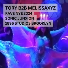 TORY B2B Melissa XYZ at Sonic Junxion NYC Underground Rave NYE Jan 2024 - Live DJ Set + Soundcheck