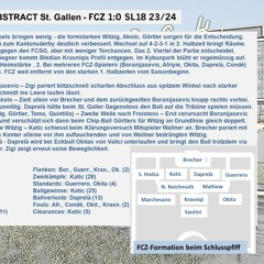 Systemumstellung Hat Gewirkt - FCSG FCZ 1 - 0 Kommentare