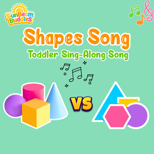 2D vs. 3D Shapes Song - SunBeam Buddies