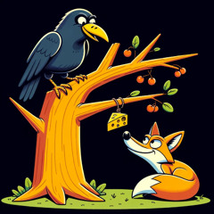 The Clever Crow and the Sneaky Fox