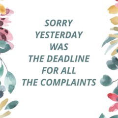 pdf sorry yesterday was the deadline for all the complaints: coworker gag