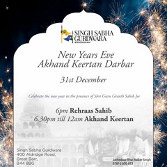 Akhand Kirtan Darbar- New Years Eve