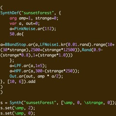 Walk Around The "digital" Sunset Forest