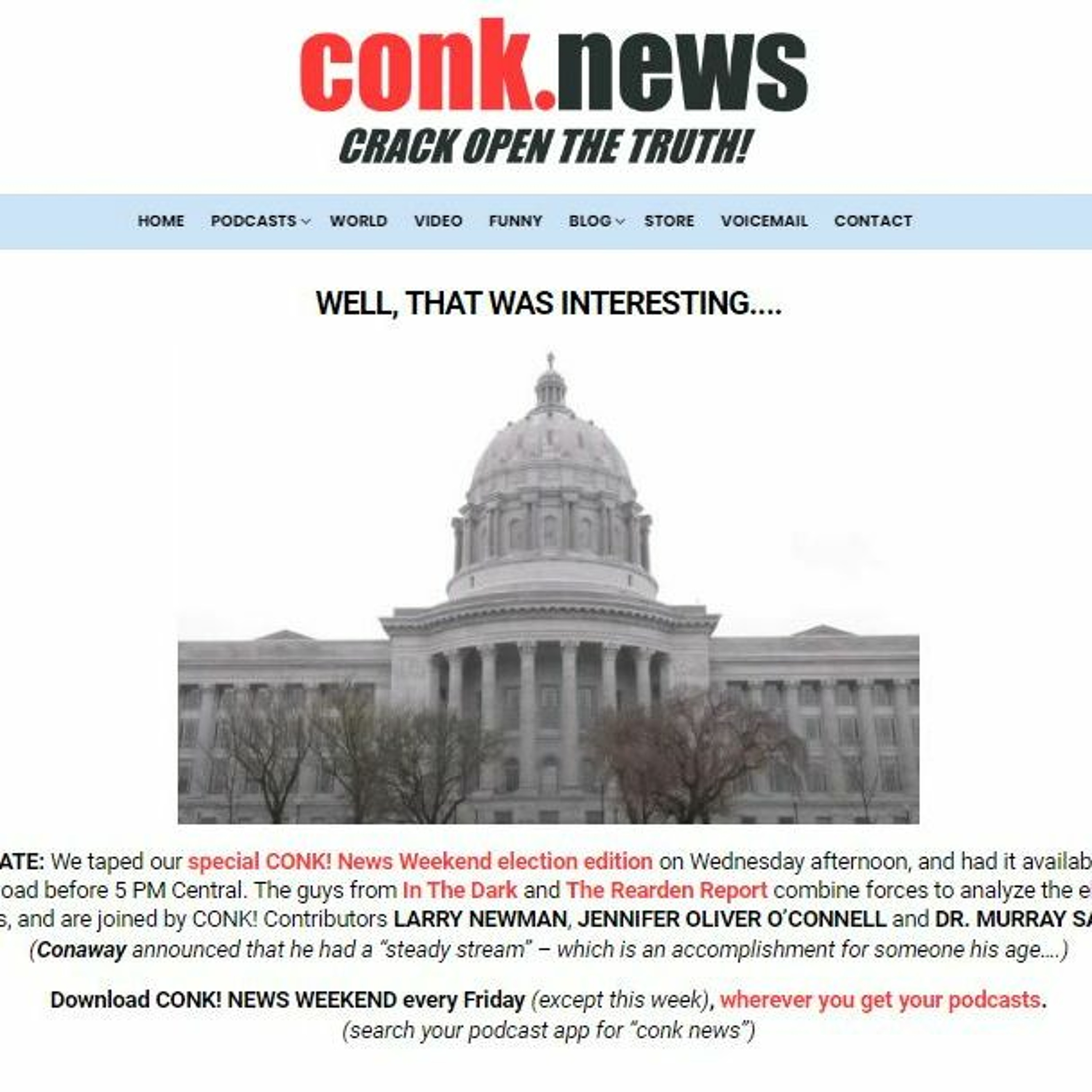 Jennifer Oliver O'Connell on CONK! News Election Weekend Edition