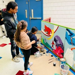 WBZ News Radio: Bentley Academy Students Create Mural Under Guidance of Artist Miguel Cruz '09