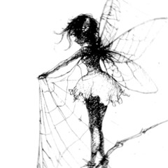 lonely fairy in jungle