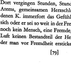 Dort vergingen Stunden (...)