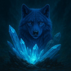 59/365 Lobo Azul Tēcuanmeztli (Aúlla con la Luz de la Luna Llena), Galaxia Ecos del Tiempo.