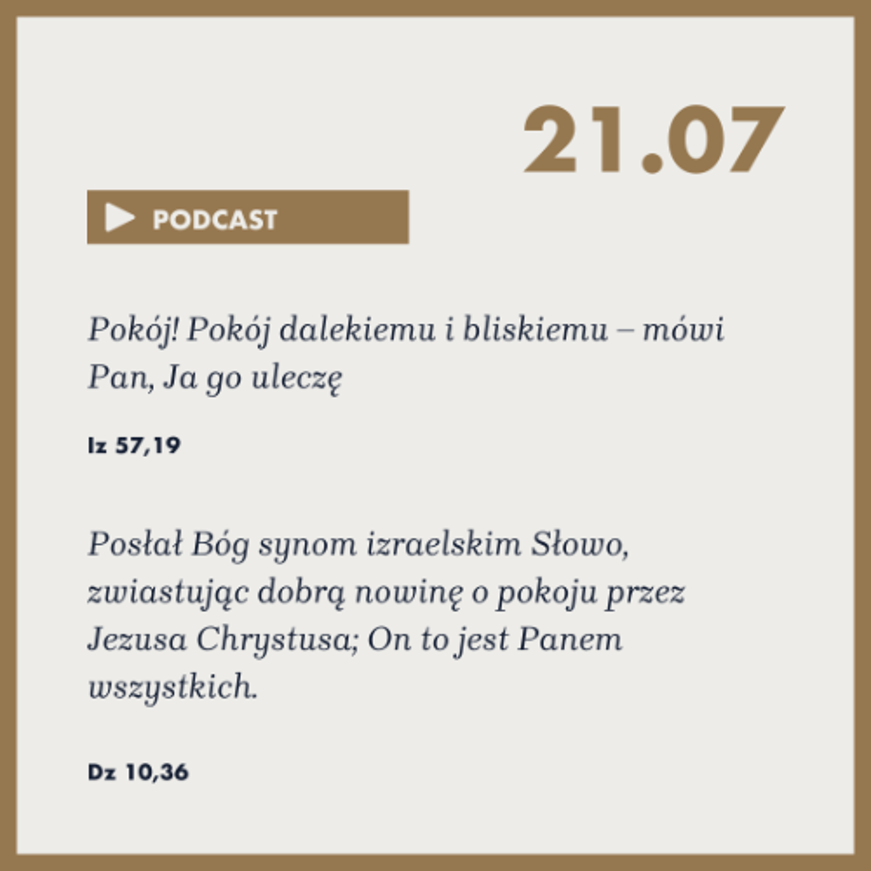 Poranek ze Słowem na 21 lipca 2025 episode artwork