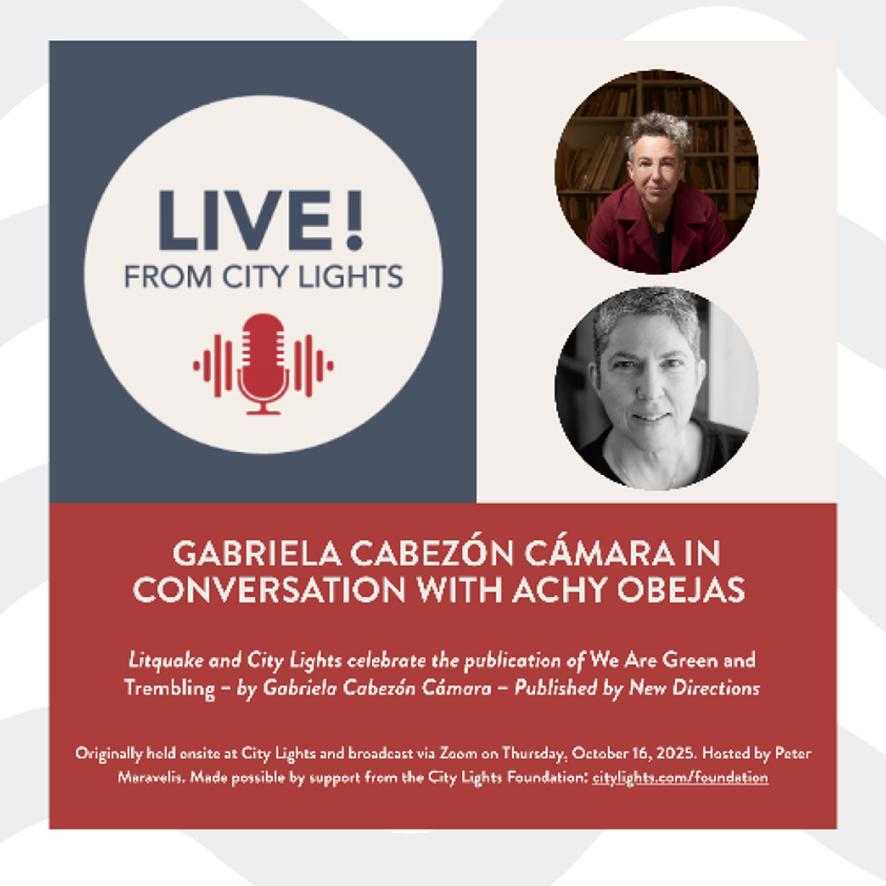 Gabriela Cabezón Cámara in conversation with Achy Obejas episode artwork