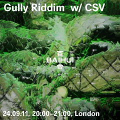 Gully Riddim w/ CSV on Baihui Radio