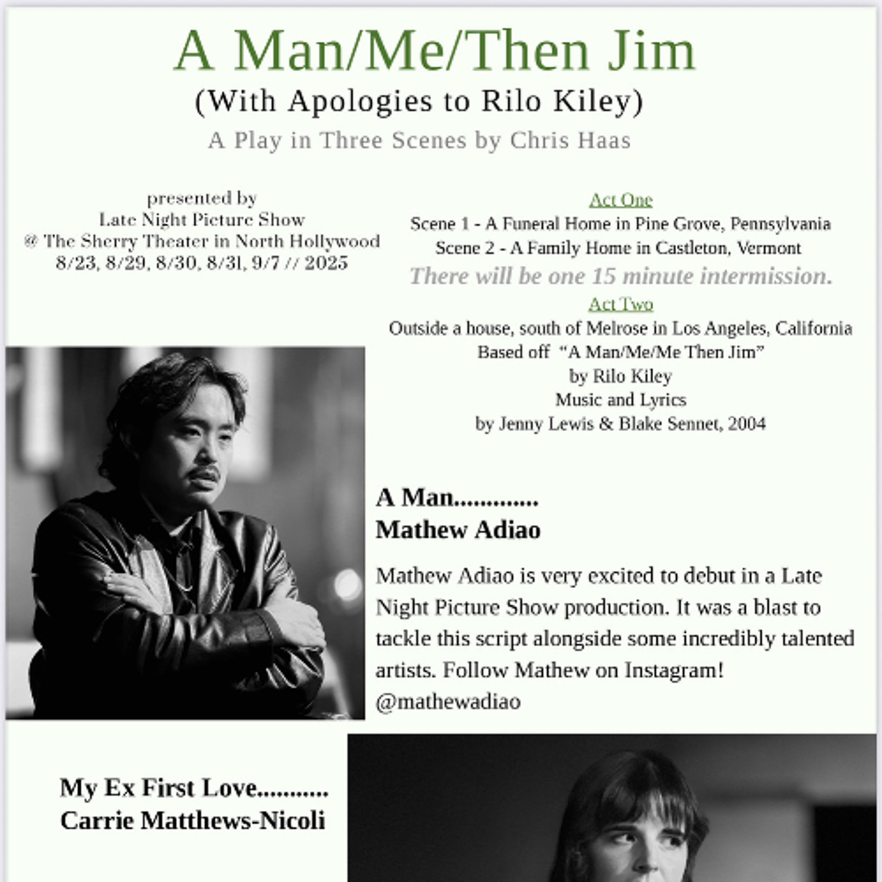 A Man/Me/Then Jim (With Apologies to Rilo Kiley) @ The Sherry - Review episode artwork