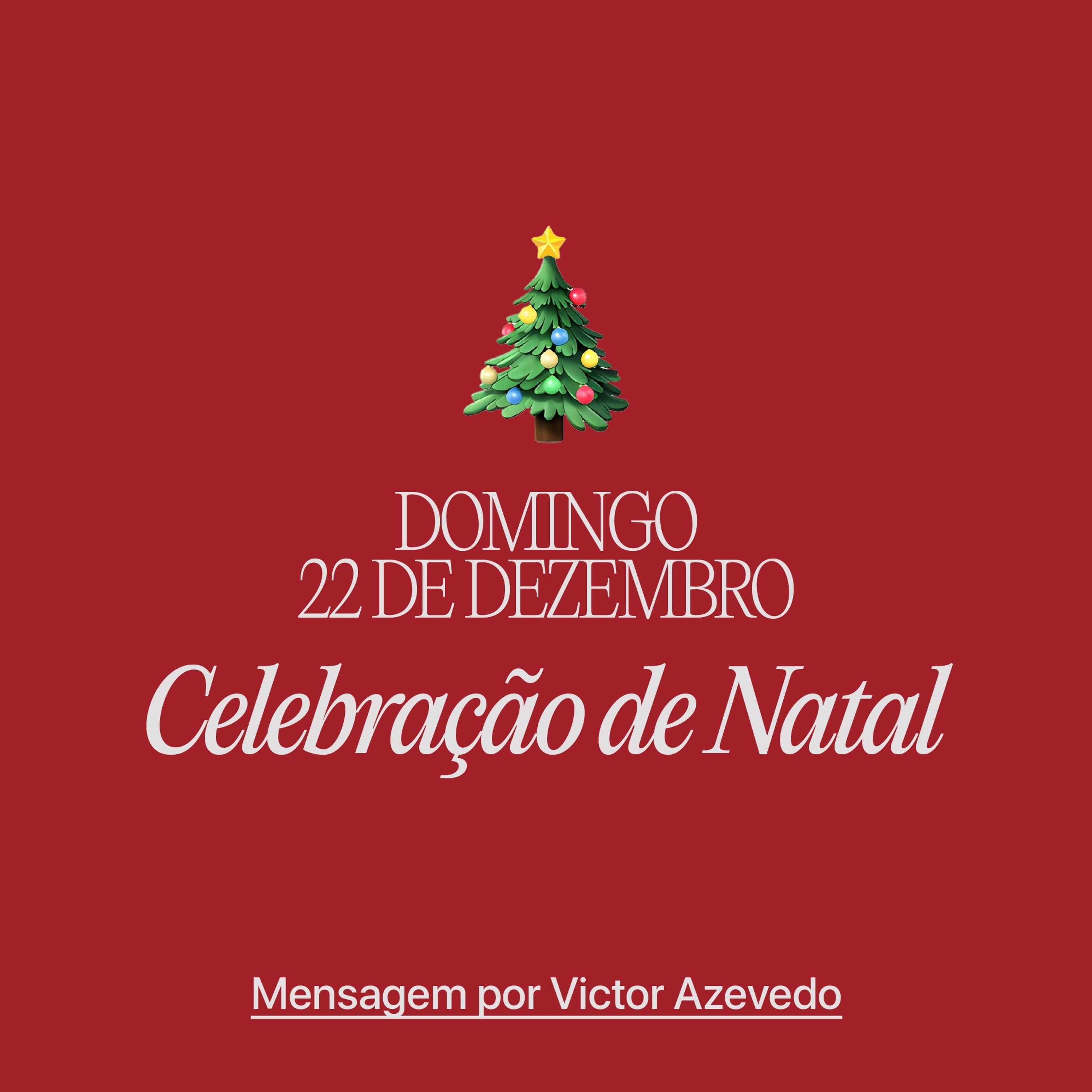 Celebração de Natal | Igreja Por Amor | Victor Azevedo | 22 de Dezembro de 2024 episode artwork