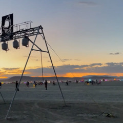 Thursday Sunset on Esplanade @ Mindshark, Burning Man 2025
