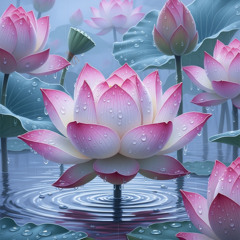 Rising flowers in piecefull Morning rain 342hz