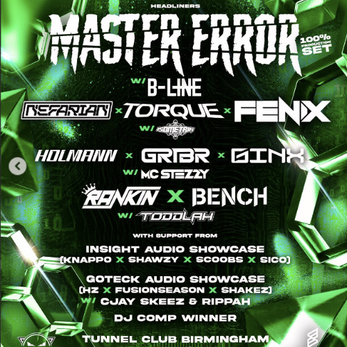 (B.I.B) GOTECK AUDIO: MASTER ERROR (100% PROD SET) W B-LINE & MORE COMP ENTRY
