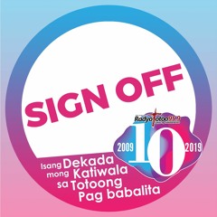 DWAL-FM 95.9 RadyoTotoo SIGN OFF 2019