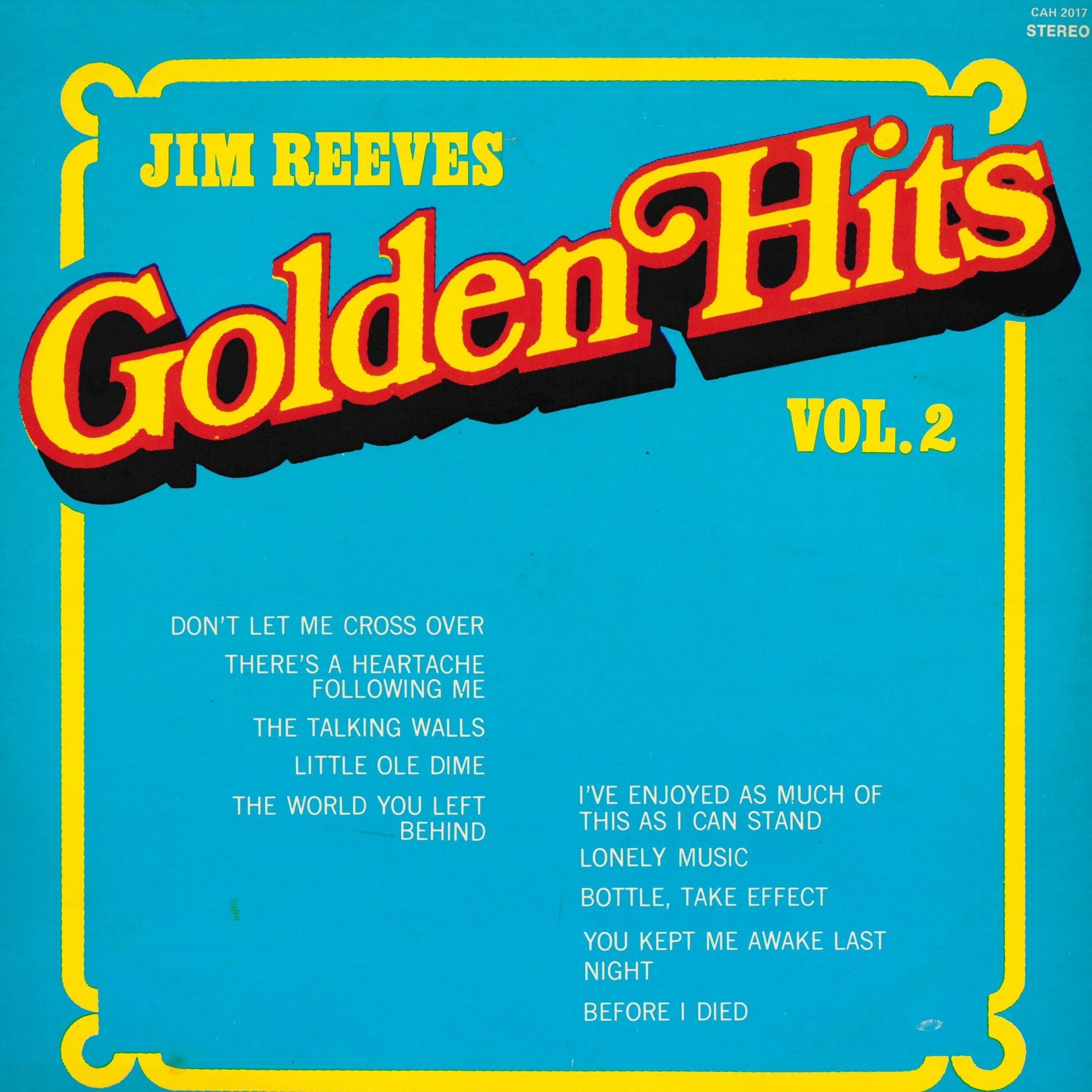 #454 Jim Reeves Golden Hits Vol. 2 - RCA Camden - CAH 2017 - South Africa - Year 1964 - Side A episode artwork