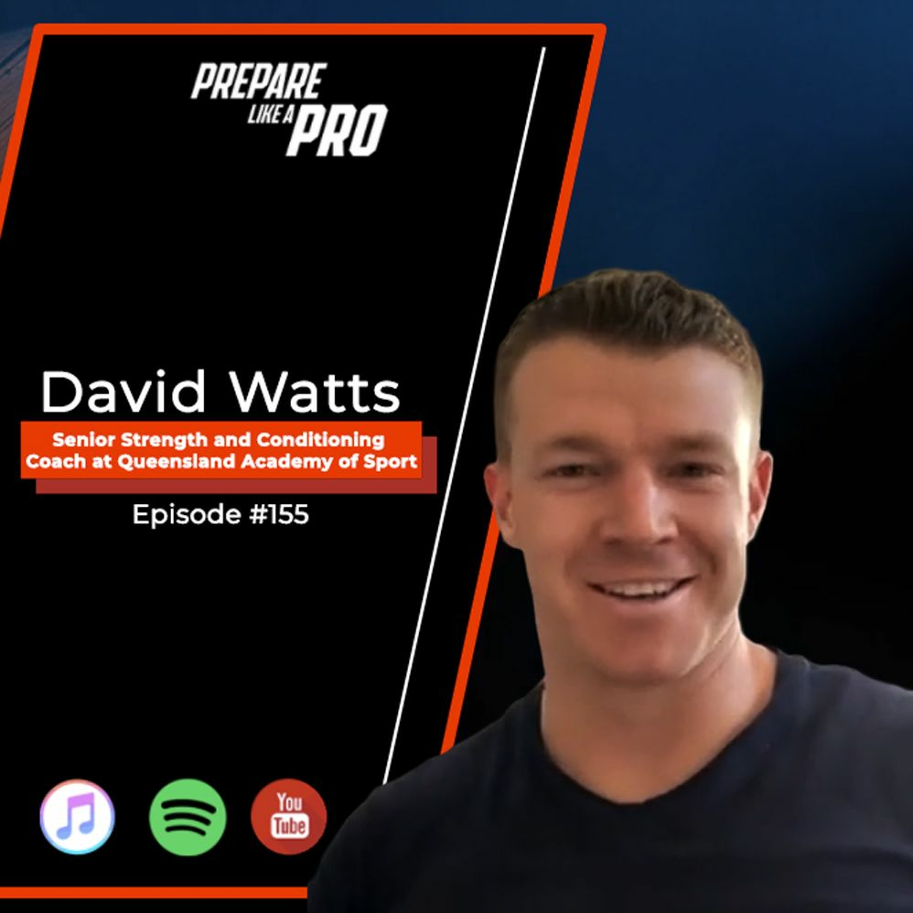 #155 - David Watts, Senior Strength and Conditioning Coach at Queensland Academy of Sport episode artwork