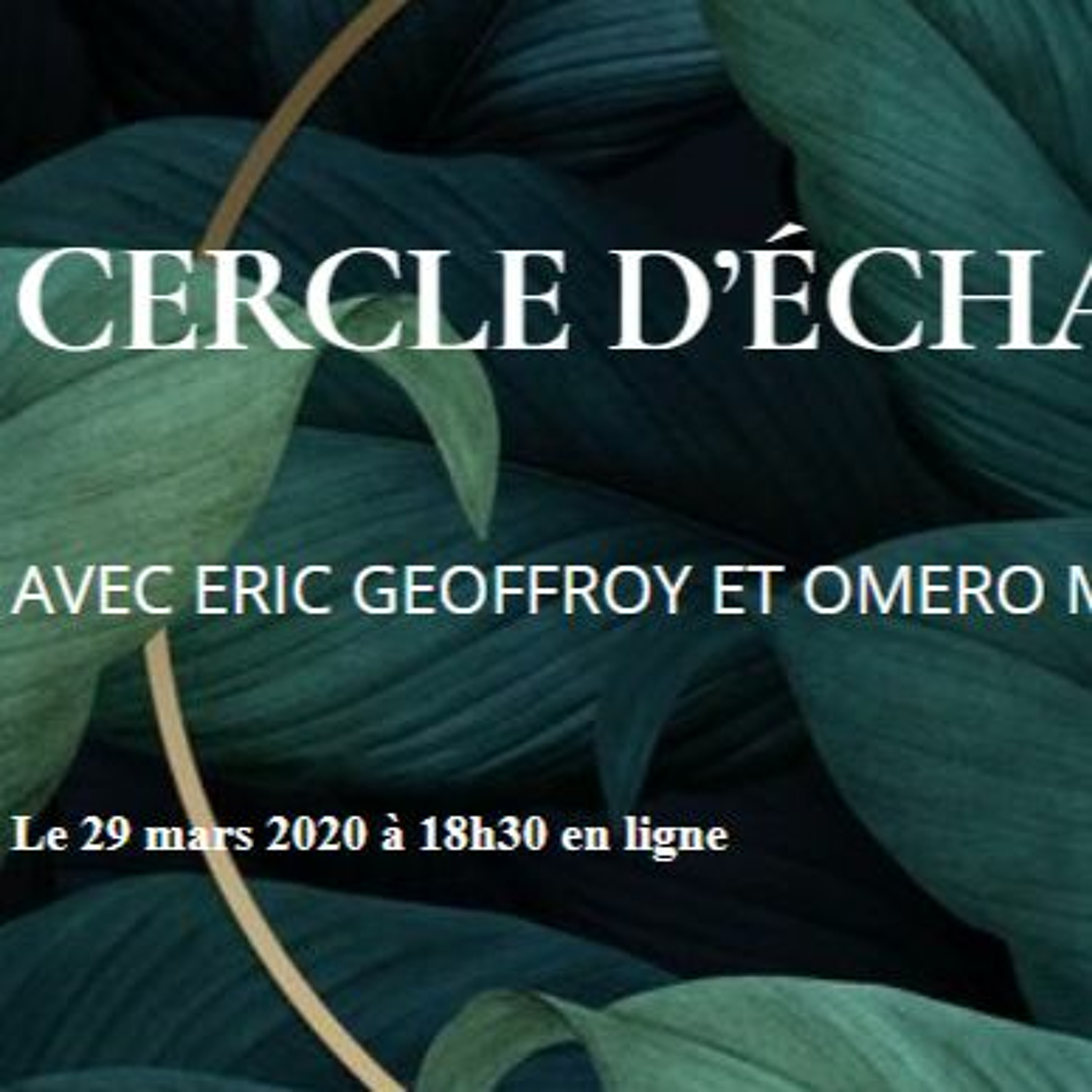 Cercle d'échange avec Eric Geoffroy et Omero Marongiu-Perria du 29 mars 2020 episode artwork